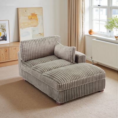 Oversized L-Shape Upholstered Chaise Lounge Sofa Couch