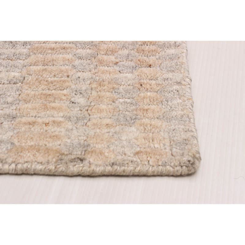 ECARPETGALLERY Hand Loomed Kashkuli Gabbeh Tan Wool Rug - 5'7 x 7'11