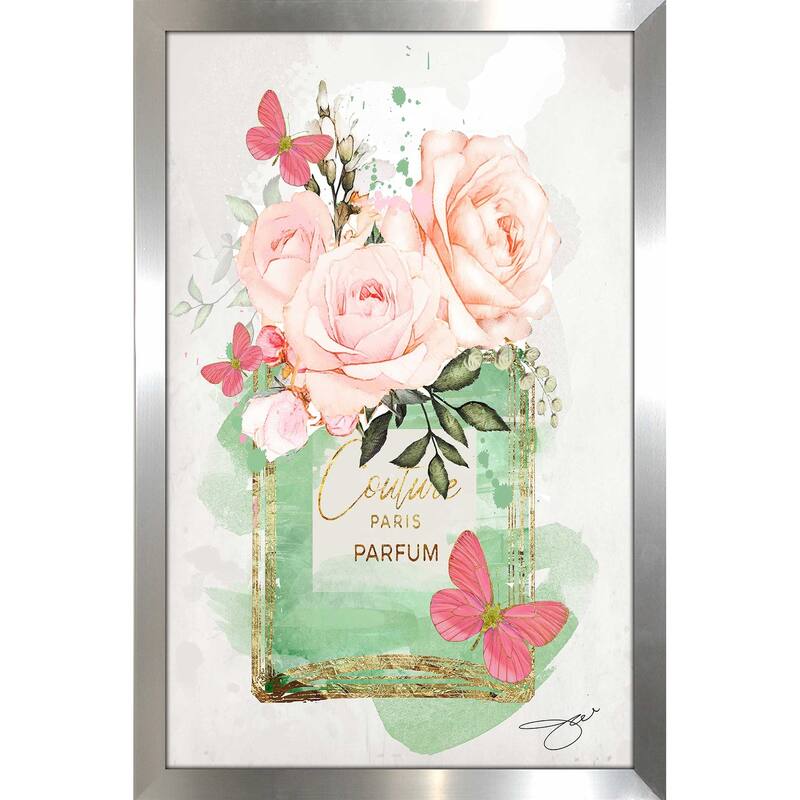 "Parfum, Flowers & Butterflies (Green 1)" by Jodi Print on Acrylic