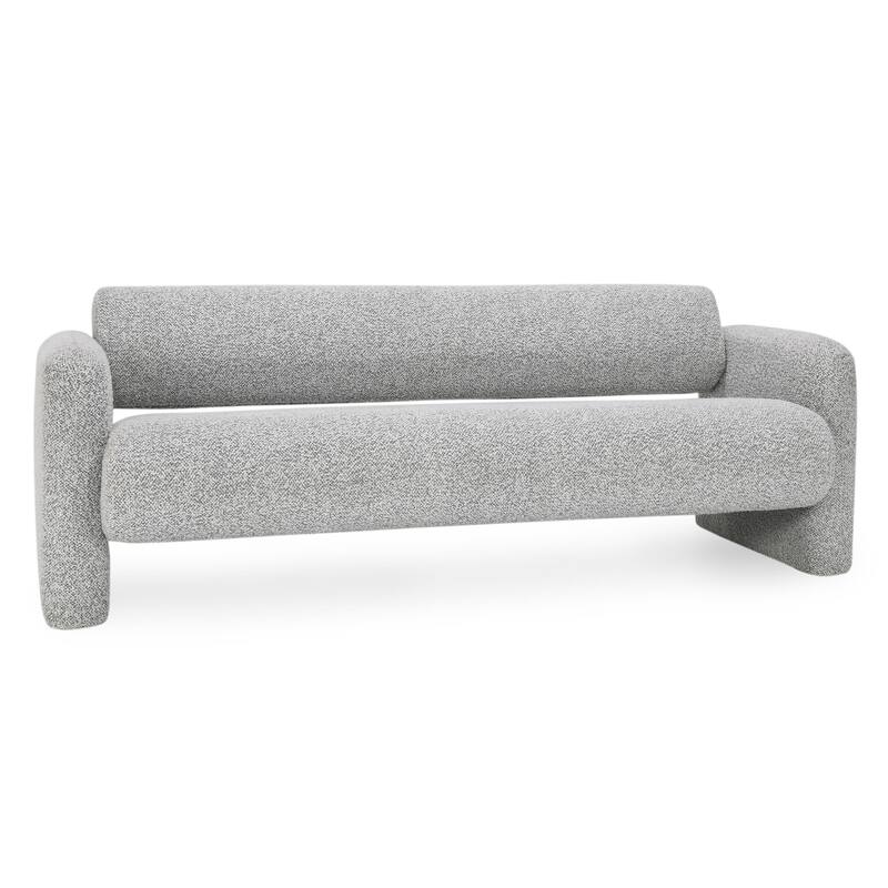 Classic Home Marcel 90" Boucle Fabric Sofa in Mercury Grey