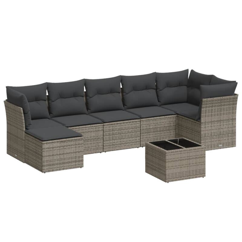 vidaXL Garden Sofa Set Grey - 21.7 x 21.7 x 14.6