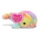 preview thumbnail 1 of 4, DolliBu Happy Mother’s Day Plush Rainbow Whale with Pink Heart Message - 7 inches