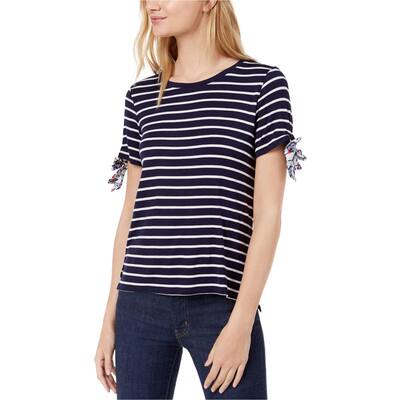 Maison Jules Womens Tie-Sleeve Basic T-Shirt