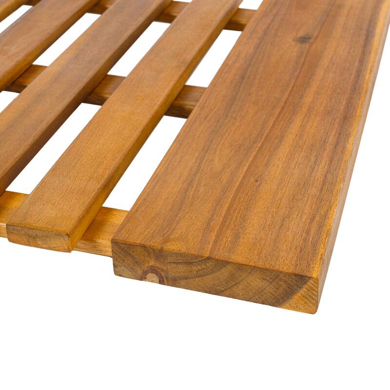 Paige Acacia Wood Slat Natural Indoor/Outdoor Shower Mat