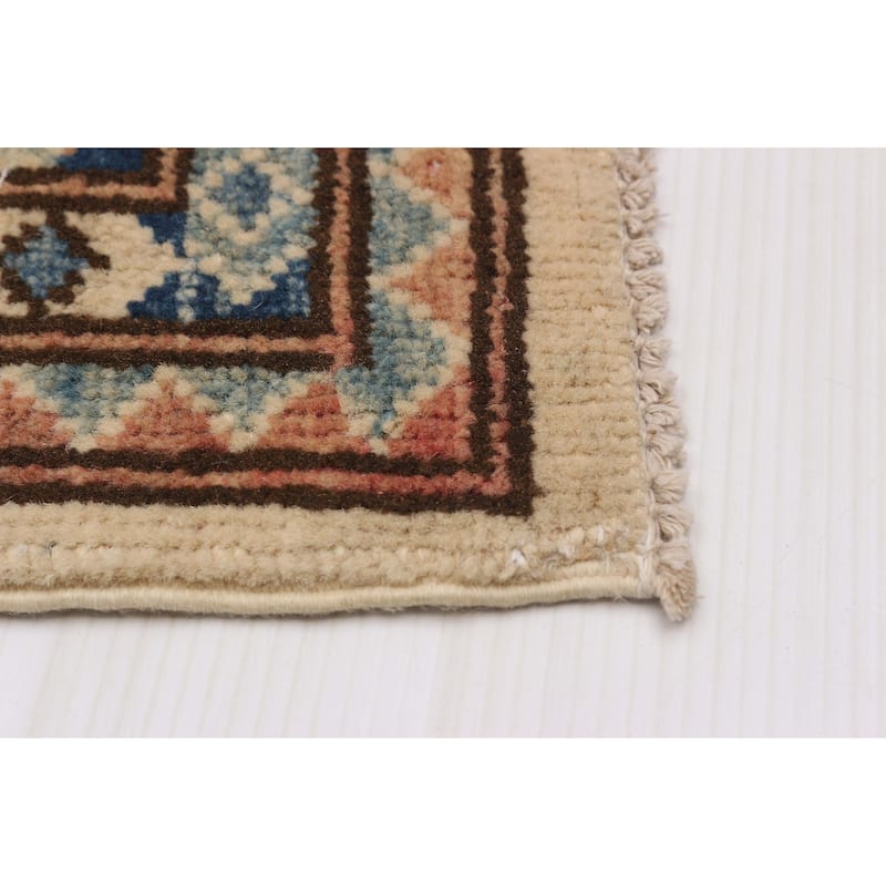 ECARPETGALLERY Hand-knotted Finest Ghazni Cream Wool Rug - 6'6 x 9'8