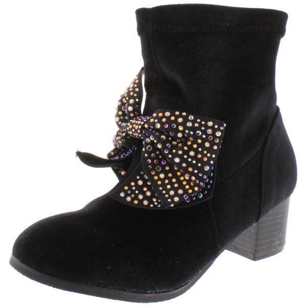 girls velvet boots