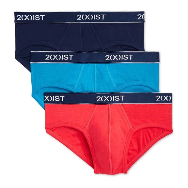 2(X)IST Mens 3 Pack No Show Underwear Briefs, multicoloured, Large ...