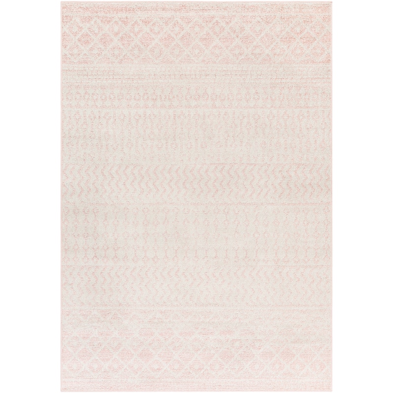 Livabliss Edie Bohemian Geometric Area Rug - 5' 3" x 7' 6" - Blush - Rectangle