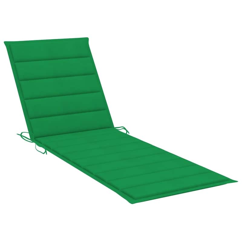 vidaXL Patio Lounge Chair with Cushion Folding Sunlounger Solid Acacia Wood - 78.7" x 24" x 11.8"/33.9"