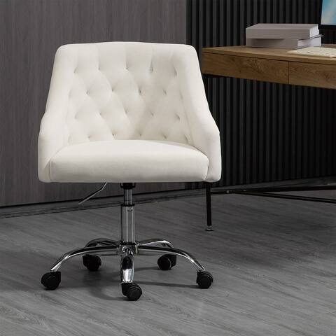 Modern Home Office Chair Velvet Swivel Armchair Chair with Soft Seat - 23.00 x 20.00 x 36.00 inch