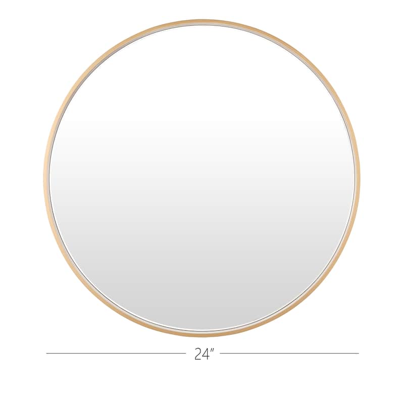Ledel Modern Metal Framed Bathroom Vanity Mirror Round Accent Wall Mirror
