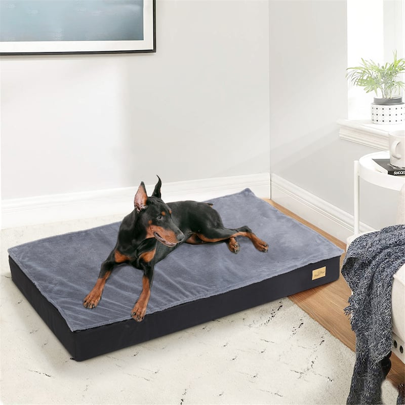 Orthopedic Foam Dog Bed Waterproof Pet Crate Mattess Cushion