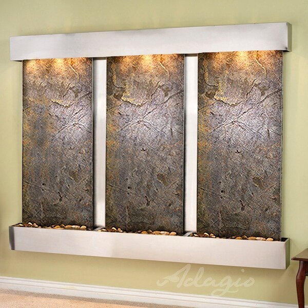 Deep Creek Falls Fountain - Stainless Steel - Squared Edges - Choose Options