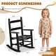 preview thumbnail 8 of 38, 16 In. Kids Classic Solid Poplar Wood Rocking Chair, Egg-Shaped Seat For Ages 2–5 - 9' x 12'