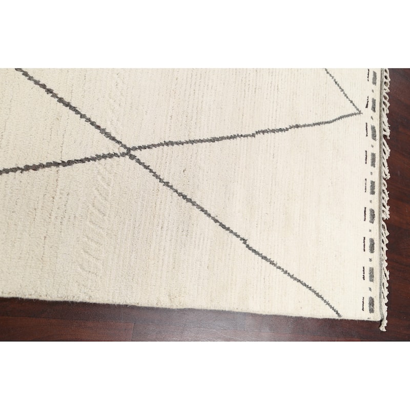 Vegetable Dye Moroccan Berber Oriental Area Rug Handmade Wool Carpet - 5'9" x 9'3"