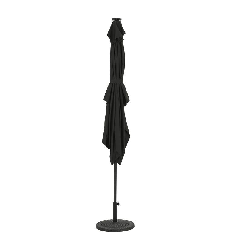 Island Umbrella Nassau 6.5-ft x 10-ft Rectangular Market Umbrella with LED Bulb Lights - Breez-Tex Canopy