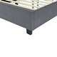 preview thumbnail 55 of 64, Plush Upholstered Platform Bed Frame with Oversized Headboard and 2 Side Storage Shelf, Velvet Fabric Wingback Bed