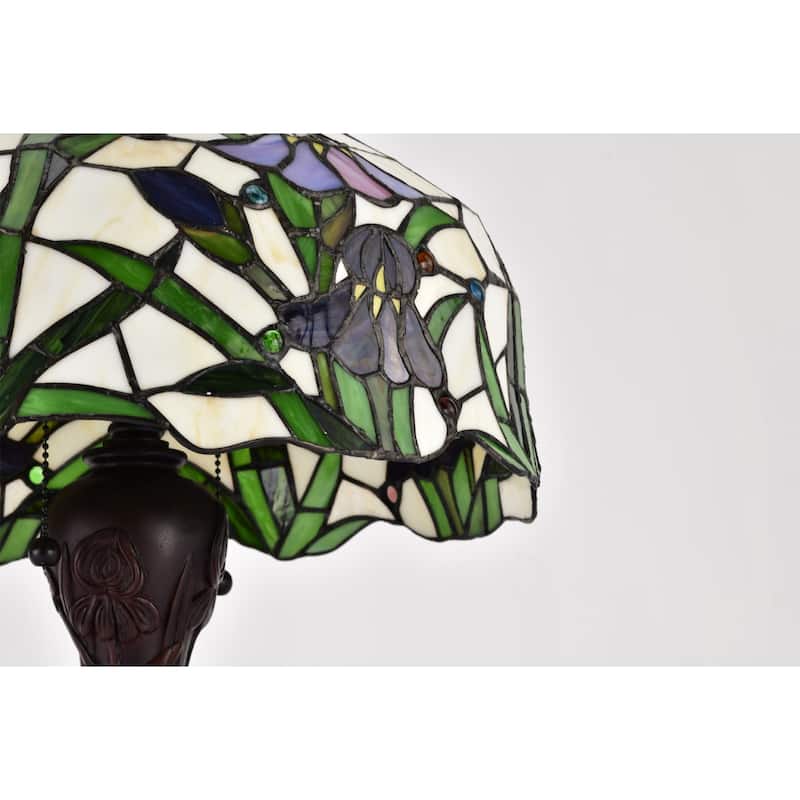 Tiffany-style Iris Table Lamp