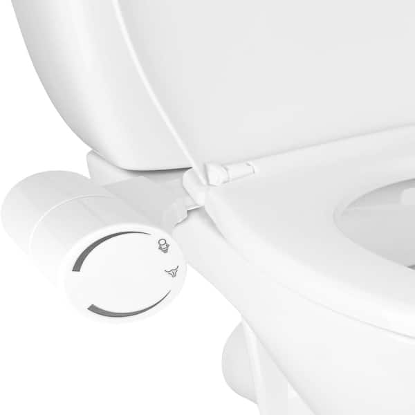 JEP JP102 Manuelles Dual-Düsen-Bidet Für Verlängerte Toiletten – Mit Sanft Schließendem Deckel, Einfacher Installation, Ohne Strom – Für Hintere Und Feminine Hygiene