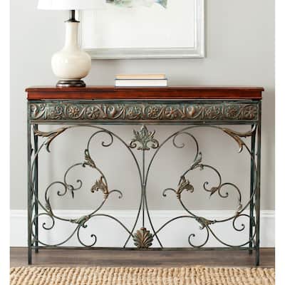 SAFAVIEH Brenda Brown Console Table