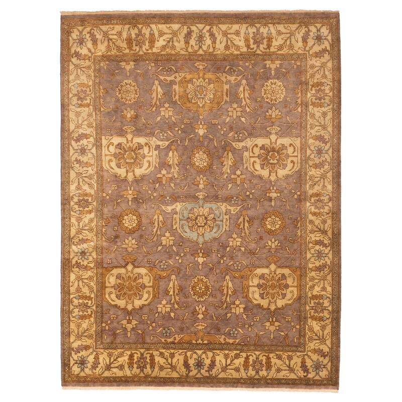 ECARPETGALLERY Hand-knotted Opulence Brown Wool Rug - 8'1 x 10'8