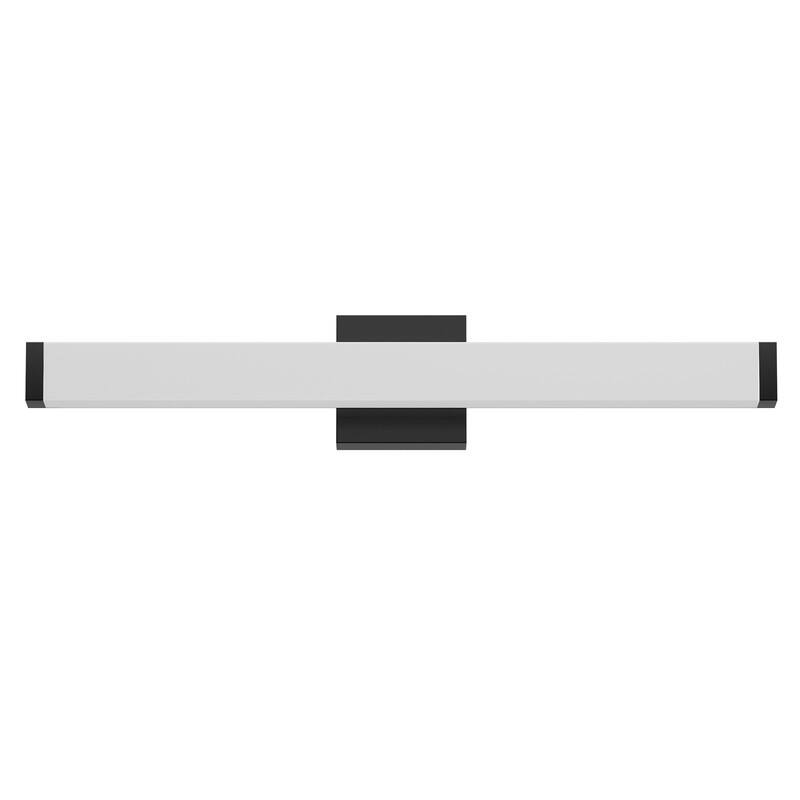 Modern Black LED Bathroom Vanity Light - 6000K Cool White Over Mirror Lighting