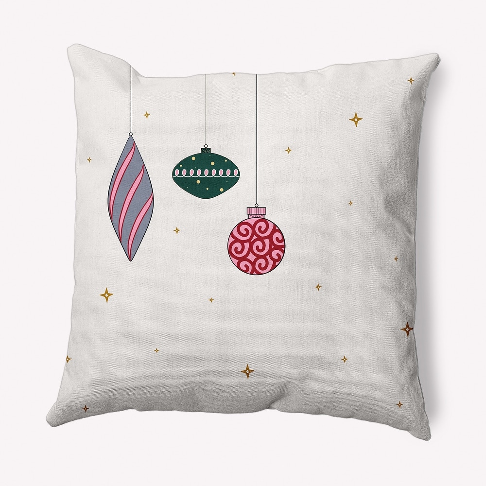 Light Bright Christmas Soft Spun Polyester Decorative Throw Pillow