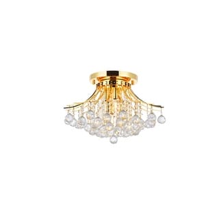 Fleur Illumination 6 light Gold Flush Mount