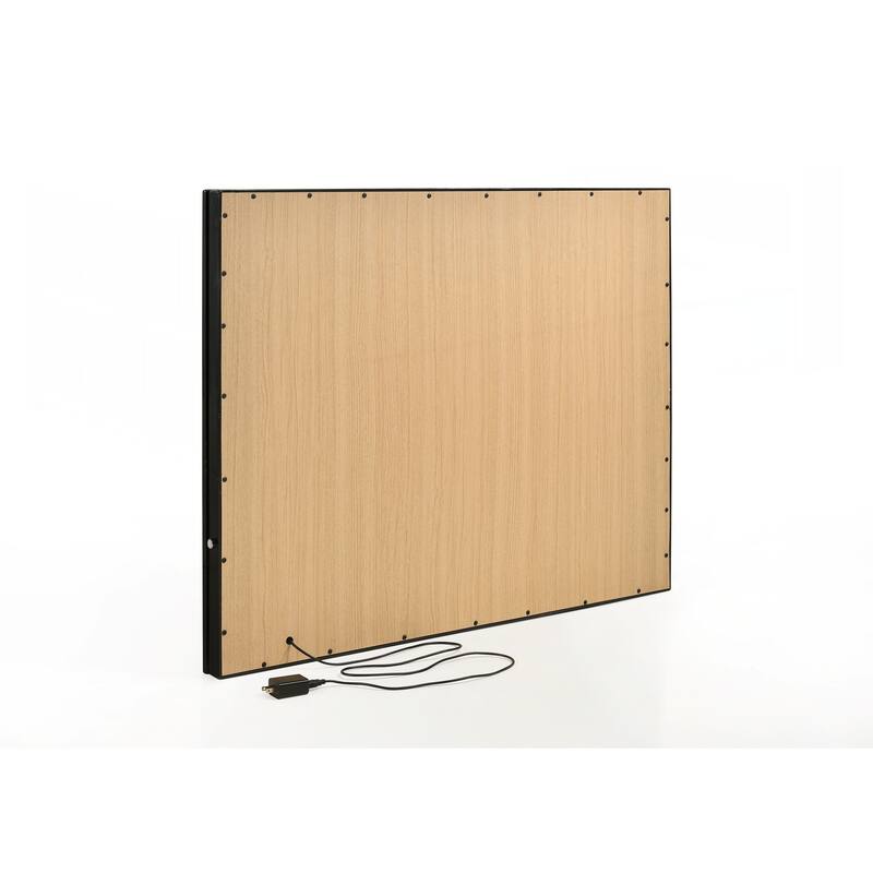 Glam LED Lights in Frame Mirror Vanity Top Landscape Mirror