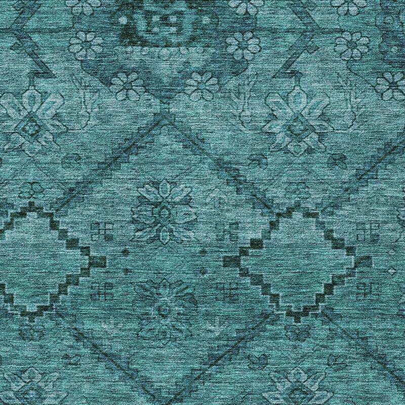 HomeRoots Floral Transitional Rectangle Outdoor Rug