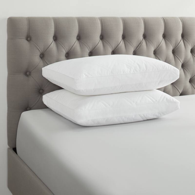 White Goose Feather and Down Pillows (Set of 2) - King - Set of 2