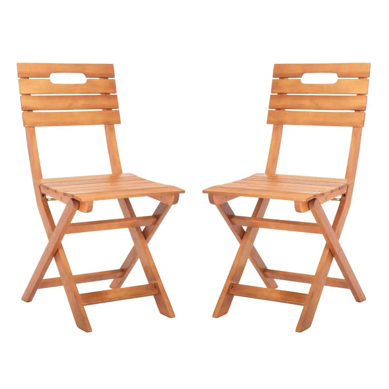 SAFAVIEH Outdoor Alfrin Folding Chairs - 16Wx21Dx34H