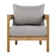 preview thumbnail 19 of 29, Brooklyn Outdoor Acacia Wood Club Chair with Cushions (Set of 2) by Christopher Knight Home