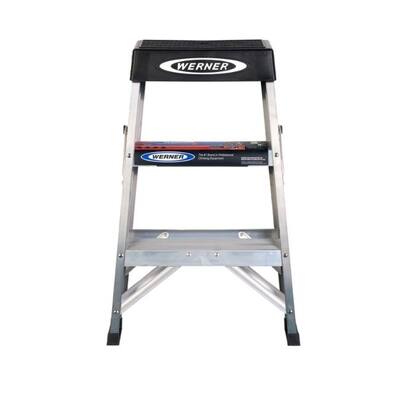 Werner 2 ft. H x 17 in. W Aluminum Step Ladder Type IA