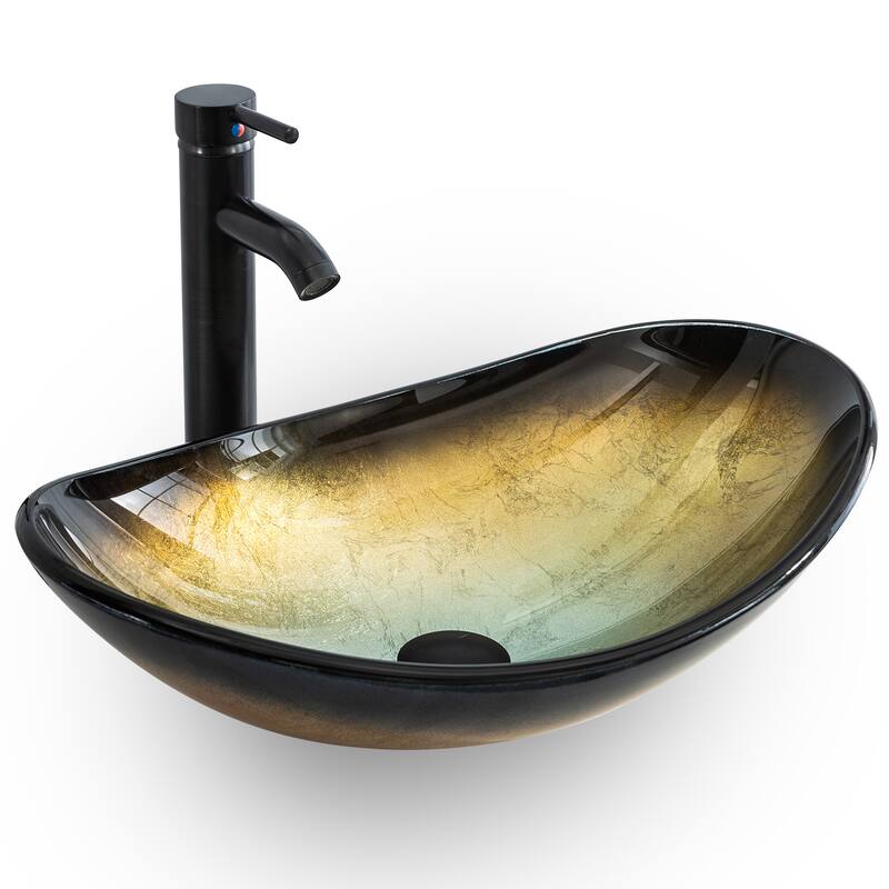 48" Bathroom Vanity Set Vessel Sink Faucet W/ Small Cabinet Combo