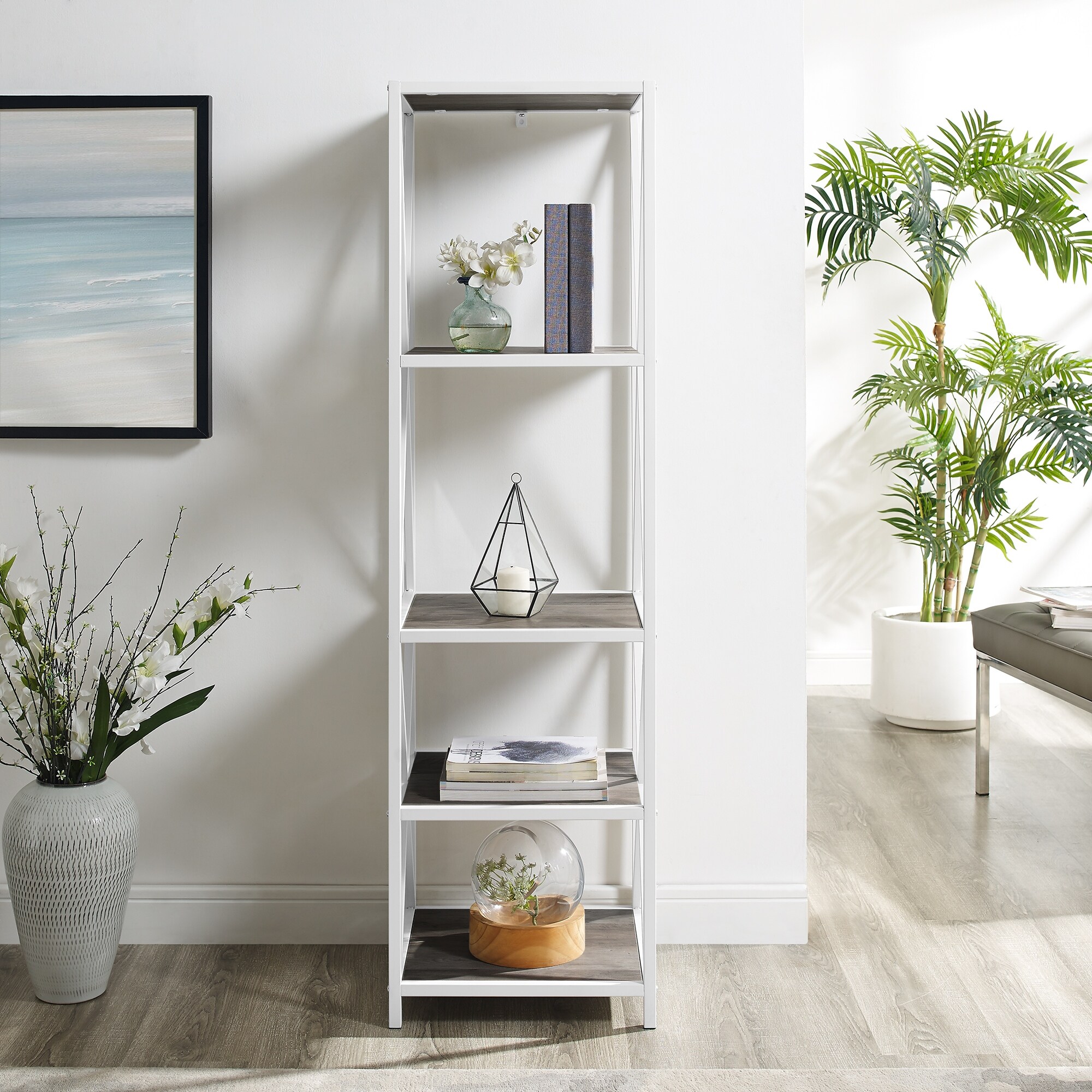 Shop Carbon Loft Hattie X Frame Tower Bookshelf On Sale