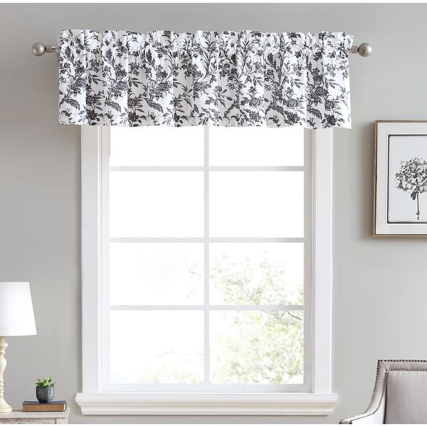 slide 2 of 3, Laura Ashley Amberley Black Cotton Valance