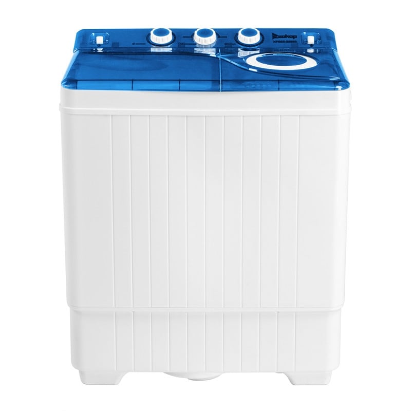 26lbs Portable Washing Machine 2 in 1 Twin Tub Washer with Built-In Drain Pump