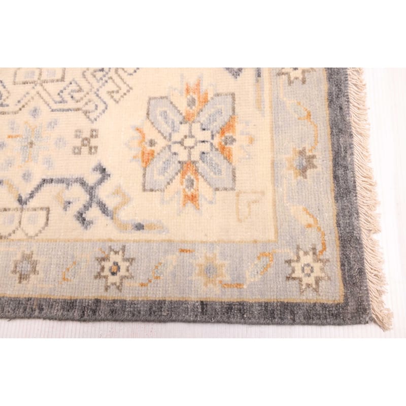 ECARPETGALLERY Hand-knotted Jules Sultane Dark Grey Wool Rug - 8'0 x 9'11