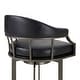 preview thumbnail 6 of 8, Pharaoh Upholstered Bar or Counter Height Swivel Barstool