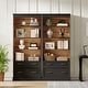 preview thumbnail 21 of 22, 5-tier Tall Modern Wood Bookcase Bookshelf with File Cabinet Drawer