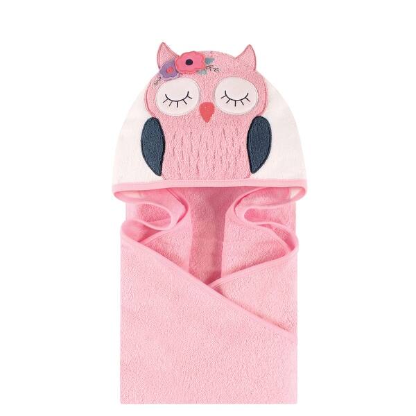 slide 1 of 1, Little Treasure Baby Girl Cotton Animal Face Hooded Towel, Boho Chic Owl, One Size - Boho Chic Owl - One Size One Size - Boho Chic Owl