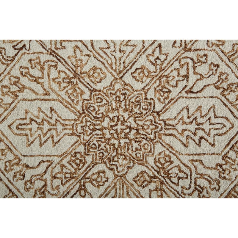 Grand Bazaar Natal Hand Tufted Medallion Transitional Area Rug