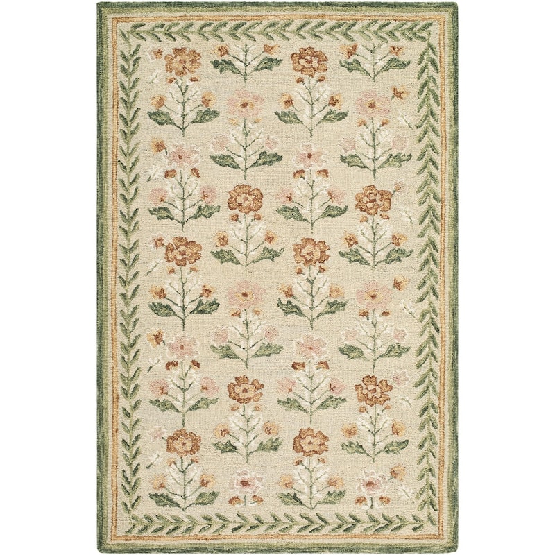 Livabliss Fairfax Global Area Rug - Green/Beige - 9' x 12'