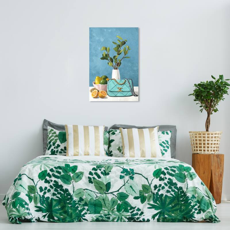 Wynwood Studio Canvas Fashion and Glam Fashion Still Life Love Blue and Light Blue Traditional Wall Art Canvas Print - 36 x 24