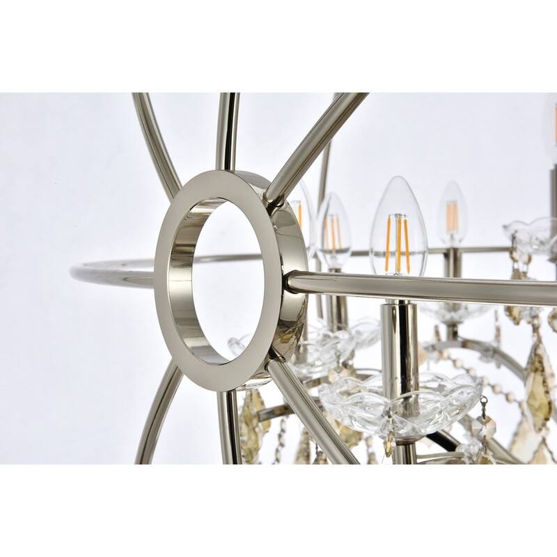 Royce Edge 18-Light Polished Nickel Chandelier
