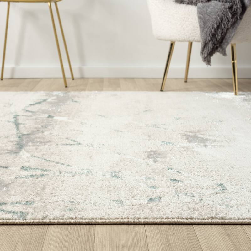 Sevita Transitional Abstract Polyester Indoor Area Rug