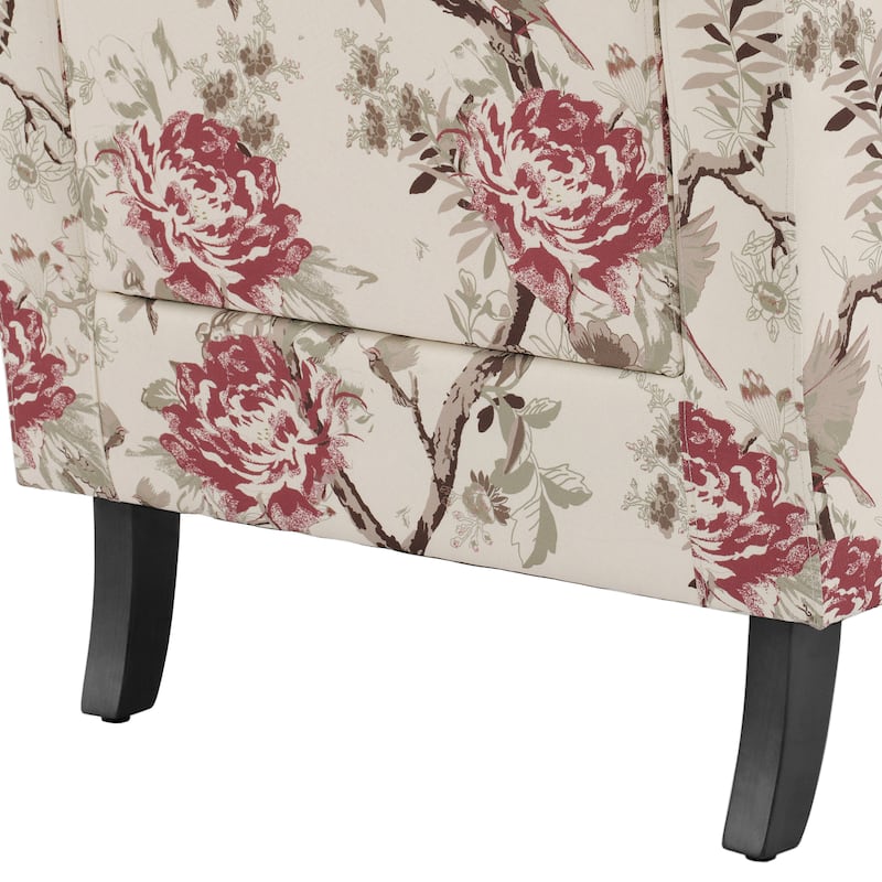 Upholstered Nailhead Trim Armchair Wingback Accent Chairs Set of 2