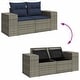 preview thumbnail 113 of 152, vidaXL Patio Sofa with Cushions Outdoor Seating Sectional Sofa Poly Rattan