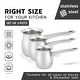 preview thumbnail 2 of 4, STP Goods Stainless Steel Mirror Polished Coffee Pot Cezve Set of 3 - Set of 3
